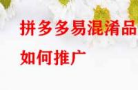 拼多多易混淆品牌如何推廣？