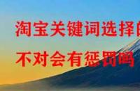 淘寶代運營：淘寶關(guān)鍵詞選擇的不對會有懲罰嗎？