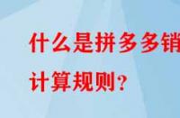 什么是拼多多銷量計(jì)算規(guī)則？