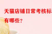 天貓店鋪日常考核標準有哪些？